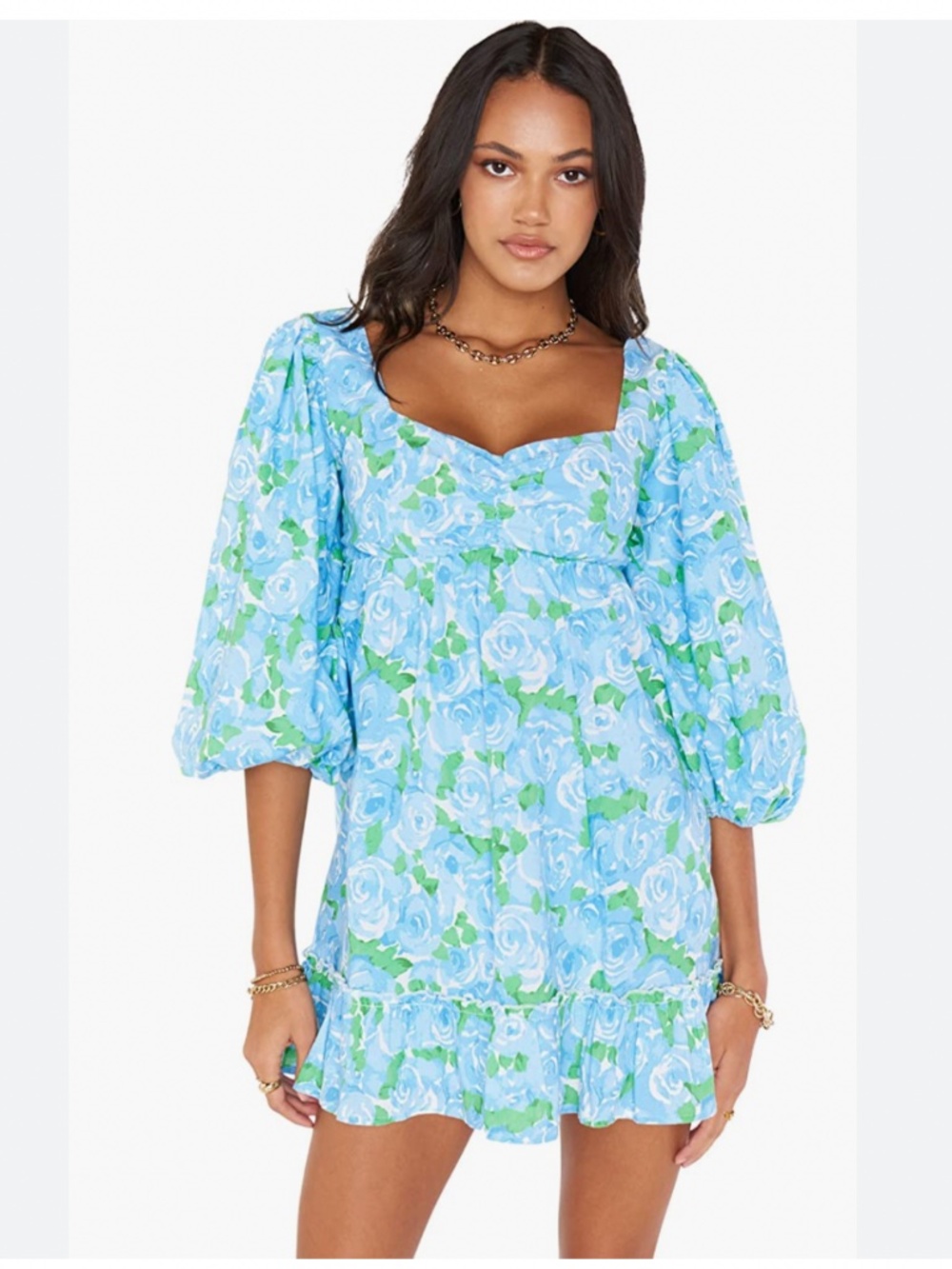 Show Me Your Mumu Mandi Mini Dress Something Blue Floral